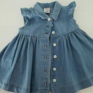 Denim dress 0-3 mon